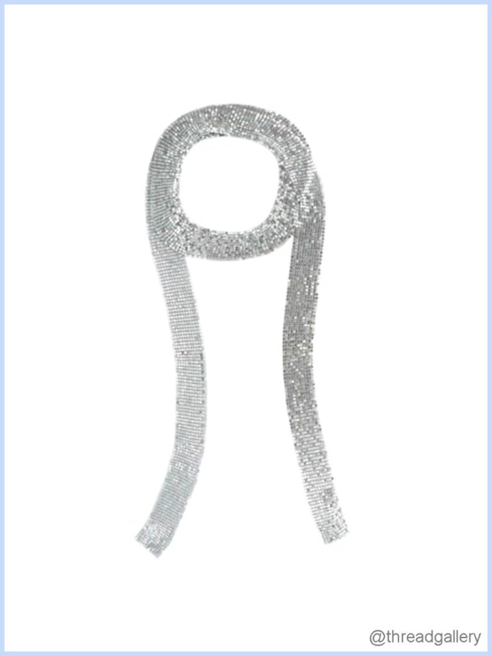 Sparkly Sequin Scarf for Women Long Skinny Neck Tie Party Accessory